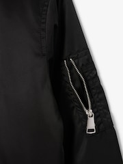 Lacoste Black Water Repellent Padded Bomber Jacket - Image 2 of 3