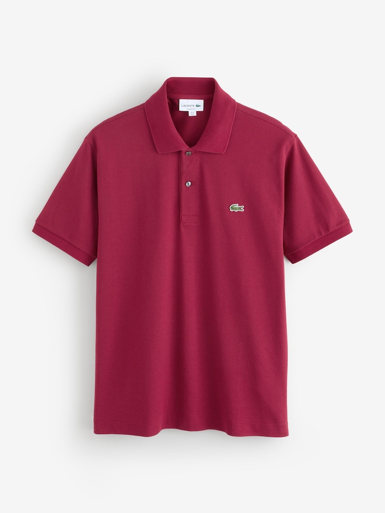 Lacoste Red Original L.12.12 Petit Piqué Cotton Polo Shirt - Image 1 of 3