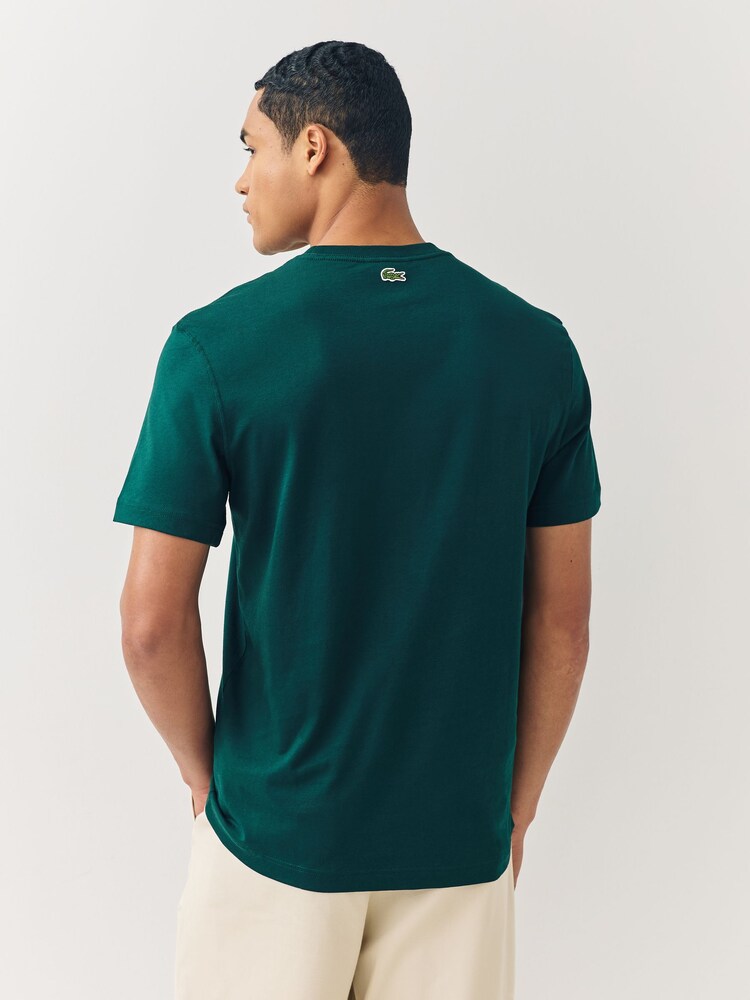 Lacoste Green Regular Fit Printed Jersey T-Shirt - Image 2 of 5