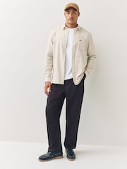Lacoste Cream Small Check Flannel Shirt - Image 4 of 5