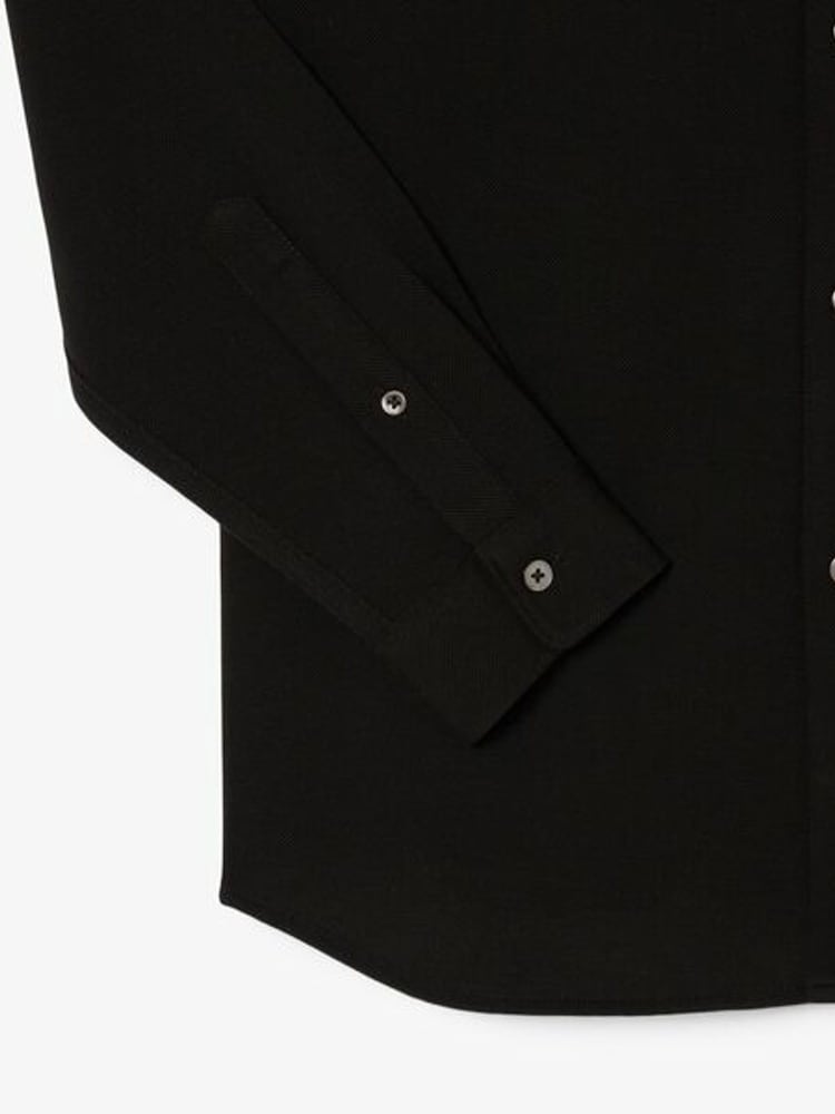 Lacoste Black Slim Fit Cotton Piqué Shirt - Image 3 of 3