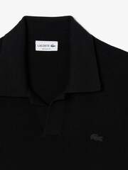 Lacoste Textured Cotton and Wool Blend Buttonless Polo Shirt - Bild 2 von 3