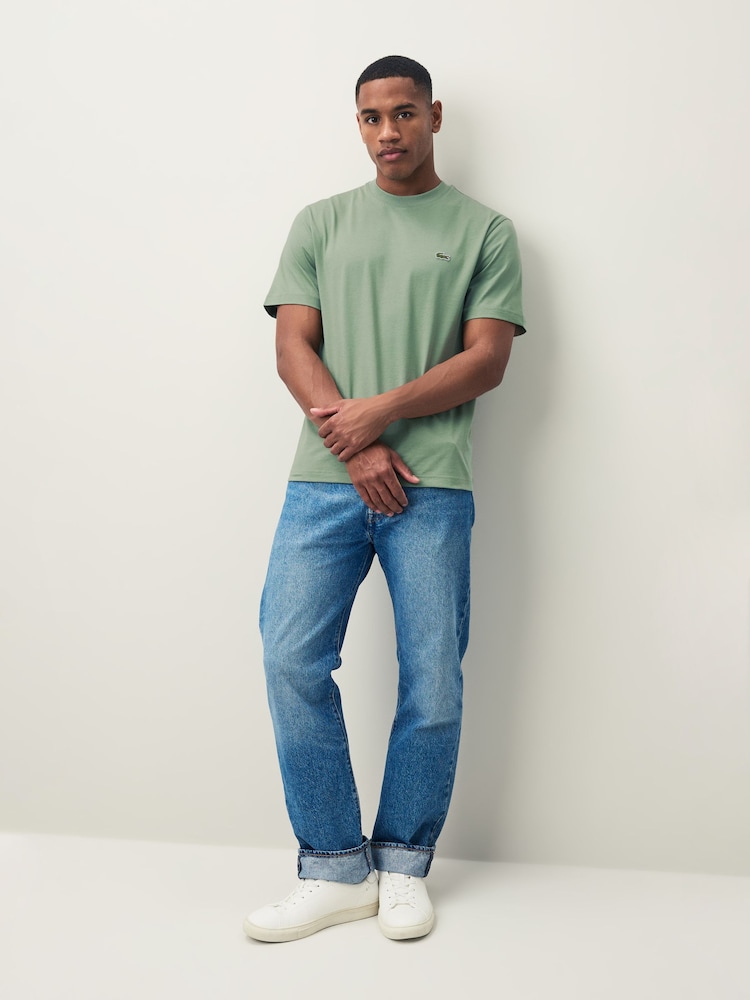 Lacoste Olive Green Luxury Pima Cotton T-Shirt - Image 2 of 5