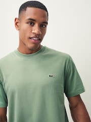 Lacoste Olive Green Luxury Pima Cotton T-Shirt - Image 4 of 5