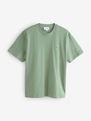 Lacoste Olive Green Luxury Pima Cotton T-Shirt - Image 5 of 5