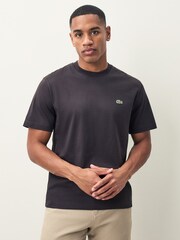 Lacoste Brown Mid Weight Cotton T-Shirt - Image 1 of 3