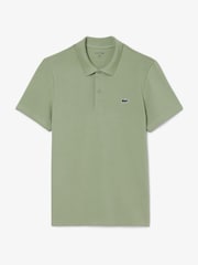 Lacoste Regular Fit Green Cotton Ottoman Polo Shirt - Image 1 of 2