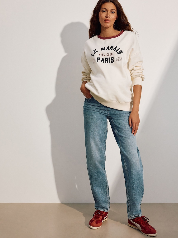 Mid Blue Denim Maternity Straight Leg Jeans - Image 1 of 10