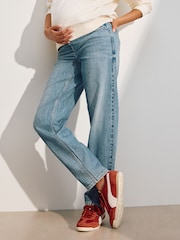 Mid Blue Denim Maternity Straight Leg Jeans - Image 2 of 10
