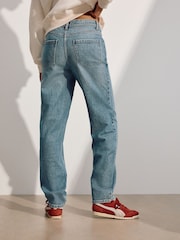 Mid Blue Denim Maternity Straight Leg Jeans - Image 3 of 10