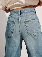 Mid Blue Denim Maternity Straight Leg Jeans - Image 5 of 10