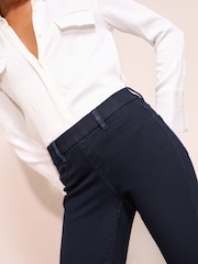 Friends Like These Dark Blue Elasticated Waist Denim Jeggings - Image 4 of 4