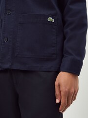 Lacoste Blue Lacoste Woven Overshirt - Image 6 of 6
