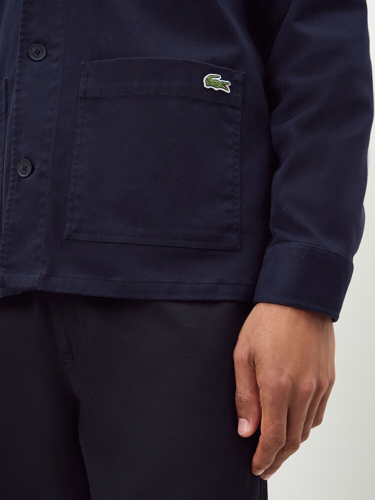 Lacoste Blue Lacoste Woven Overshirt - Image 6 of 6