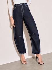 Friends Like These Rinse Blue Denim Barrel Jeans - Image 2 of 5