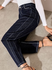 Friends Like These Rinse Blue Denim Barrel Jeans - Image 4 of 5