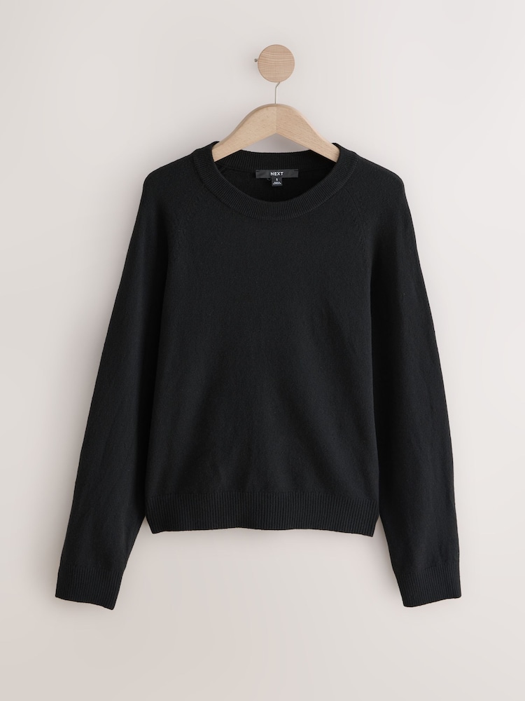 Buy Black Supersoft Crew Neck Long Sleeve Jumper from the Next UK