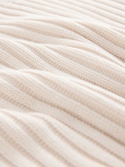 Ecru Ribbed V-Neck Knitted Jumper - Image 3 of 8