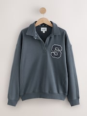 self. Blue Rugby Sweatshirt - Image 9 of 11