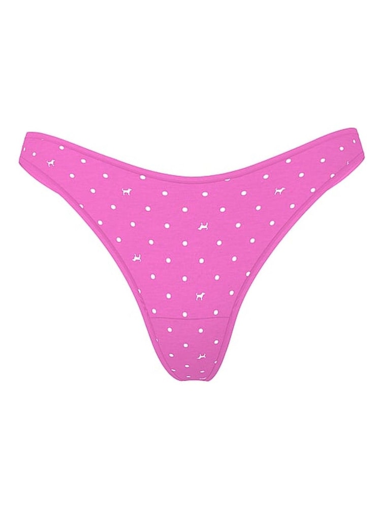 Victoria's Secret PINK Pink Gossip Thong Cotton Thong Knickers - Image 3 of 3