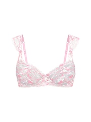 Victoria's Secret PINK Petal Pink Push Up Lace Flutter Sleeve Bra - Image 3 of 3