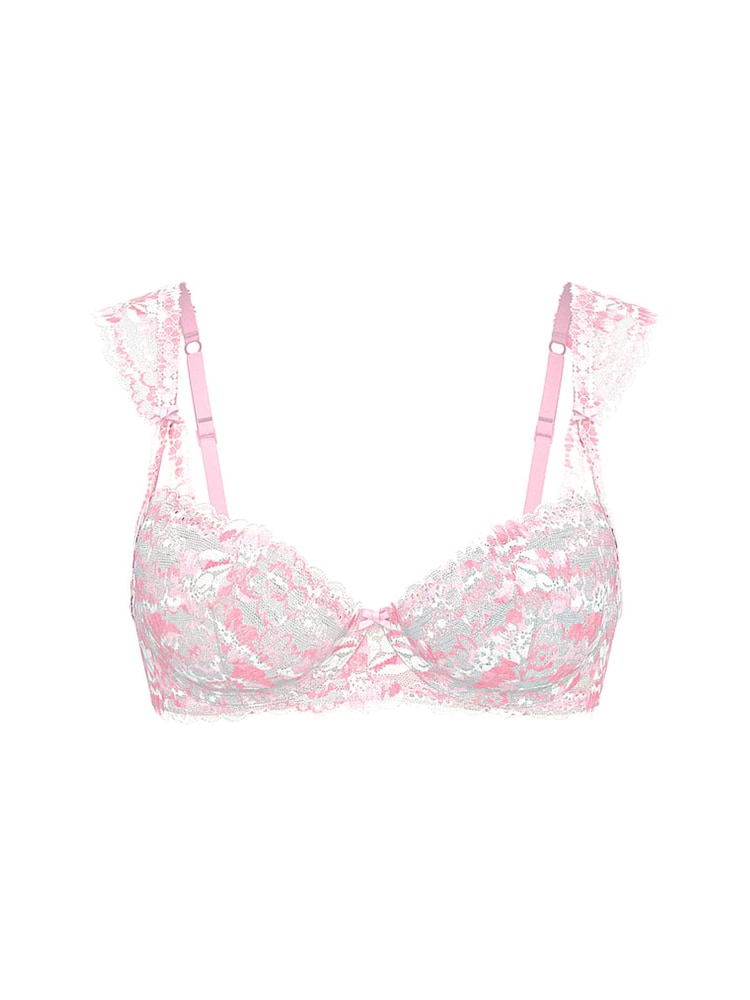 Victoria's Secret PINK Petal Pink Push Up Lace Flutter Sleeve Bra - Image 3 of 3