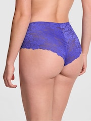 Victoria's Secret PINK Ultra Marine Blue Cheeky No Show Lace Trim Cheeky Knickers - Image 2 of 2