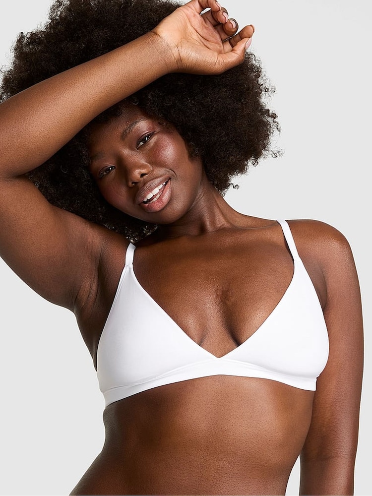 Victoria's Secret PINK White Triangle Bralette - Image 1 of 3 Victoria's Secret PINK White Triangle Bralette - Image 1 of 3