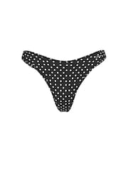 Victoria's Secret PINK Black Dot Print Thong Cotton Thong Knickers - Image 3 of 3