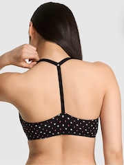 Victoria's Secret PINK Black Logo Print Lightly Lined Front Close Bra - Image 2 of 3
