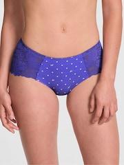 Victoria's Secret PINK Ultra Marine Blue Hipster No Show Lace Trim Cheeky Knickers - Image 1 of 3