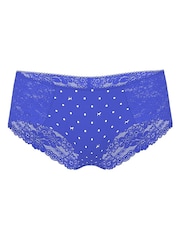 Victoria's Secret PINK Ultra Marine Blue Hipster No Show Lace Trim Cheeky Knickers - Image 3 of 3