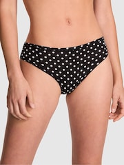 Victoria's Secret PINK Black Dot Print Cheeky Cotton Knickers - Image 1 of 3