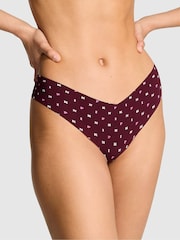 Victoria's Secret PINK Purple Rose Thong No Show Thong Knickers - Image 1 of 3