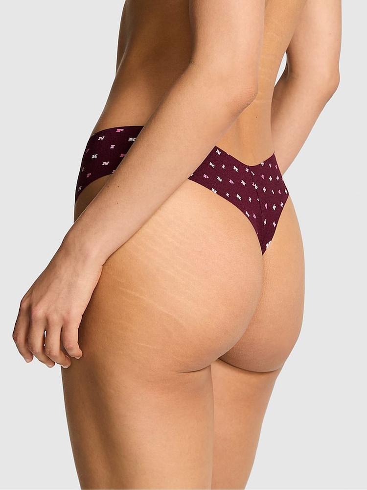 Victoria's Secret PINK Purple Rose Thong No Show Thong Knickers - Image 2 of 3