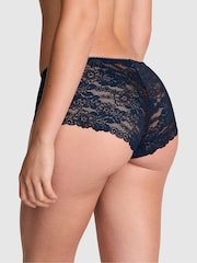 Victoria's Secret PINK Noir Navy Blue Hipster No Show Lace Trim Cheeky Knickers - Image 2 of 3