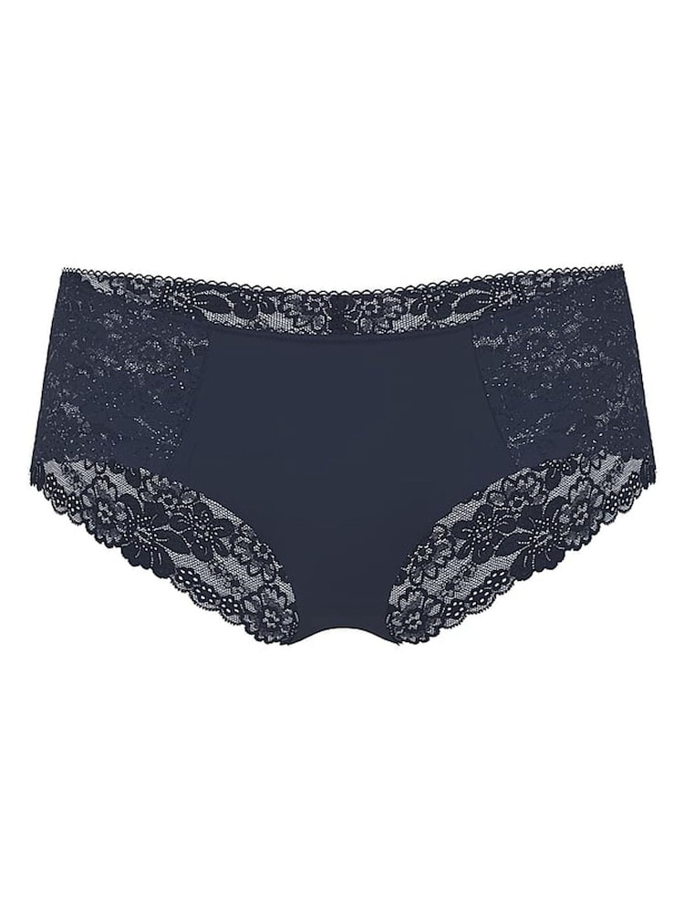Victoria's Secret PINK Noir Navy Blue Hipster No Show Lace Trim Cheeky Knickers - Image 3 of 3