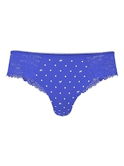 Victoria's Secret PINK Ultra Marine Blue Thong No Show Lace Trim Cheeky Knickers - Image 3 of 3
