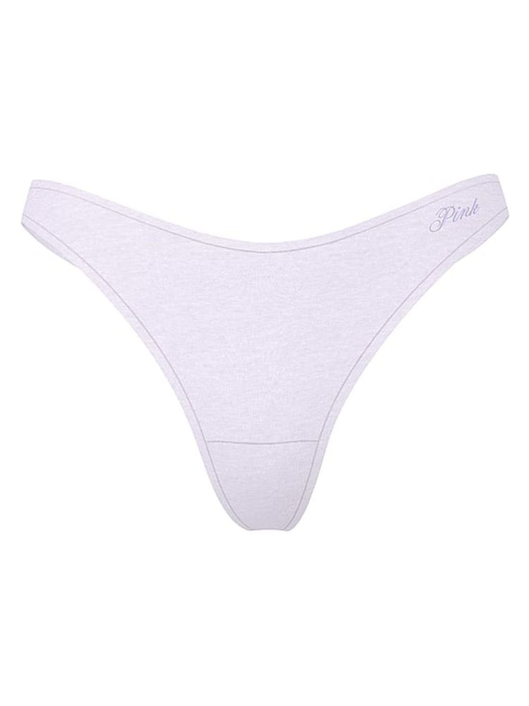 Victoria's Secret PINK Purple Whisper Thong Cotton Thong Knickers - Image 3 of 3