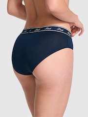 Victoria's Secret PINK Noir Navy Blue Hipster Cotton Logo Boyshort Knickers - Image 2 of 3