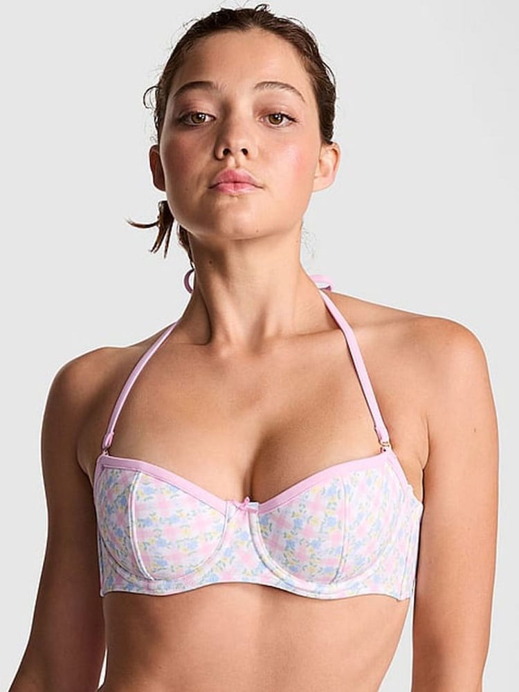 Victoria's Secret PINK Daisy Pink Gingham Wired Bikini Top - Image 1 of 3 Victoria's Secret PINK Daisy Pink Gingham Wired Bikini Top - Image 1 of 3