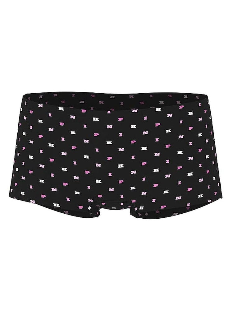 Victoria's Secret PINK Black Pink Print Short No Show Cheeky Knickers - Image 1 of 1
