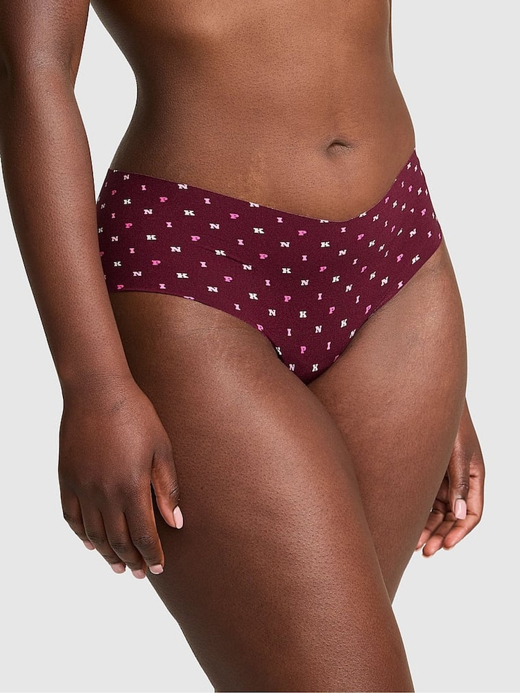 Victoria's Secret PINK Purple Rose Hipster No Show Cheeky Knickers - Image 1 of 3 Victoria's Secret PINK Purple Rose Hipster No Show Cheeky Knickers - Image 1 of 3