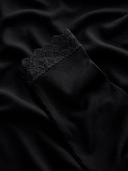 Black Thermal Base Layer Long Sleeved Top and Legging Set - Image 9 of 10