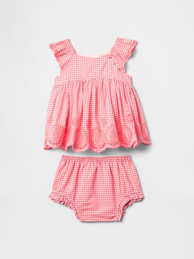 Gap Red/Pink Eyelet Cotton Outfit Set (Newborn-24mths) - Image 1 of 3