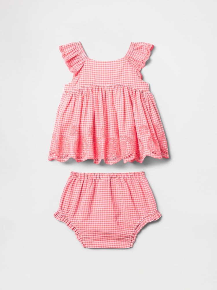 Gap Red/Pink Eyelet Cotton Outfit Set (Newborn-24mths) - Image 2 of 3