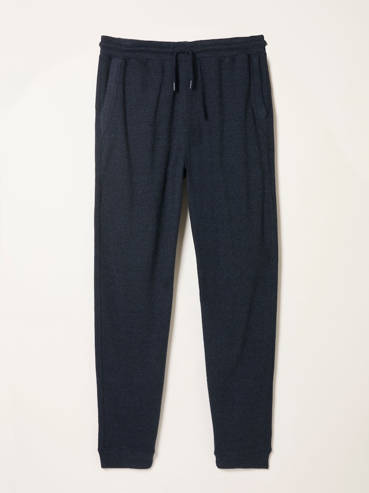 FatFace Navy Textured Cuffed Loungepant - Image 5 of 5