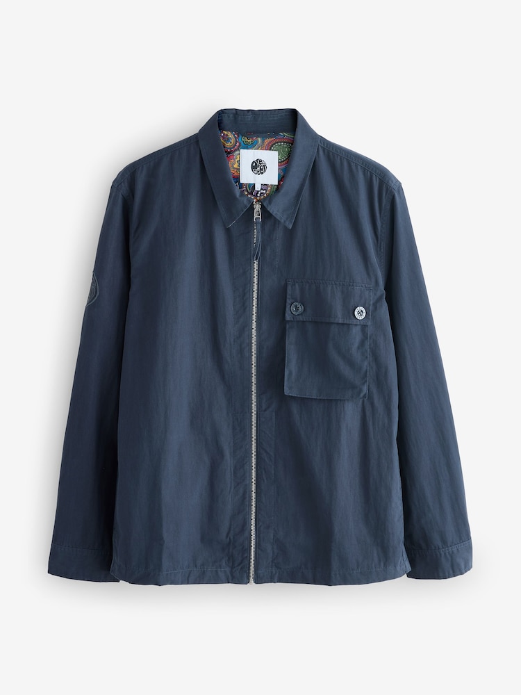 Pretty Green Blue Feltham Overshirt - Image 1 of 1