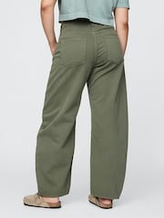 Gap Green High Waisted Barrel Jeans - Image 6 of 8
