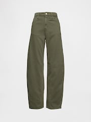 Gap Green High Waisted Barrel Jeans - Image 7 of 8